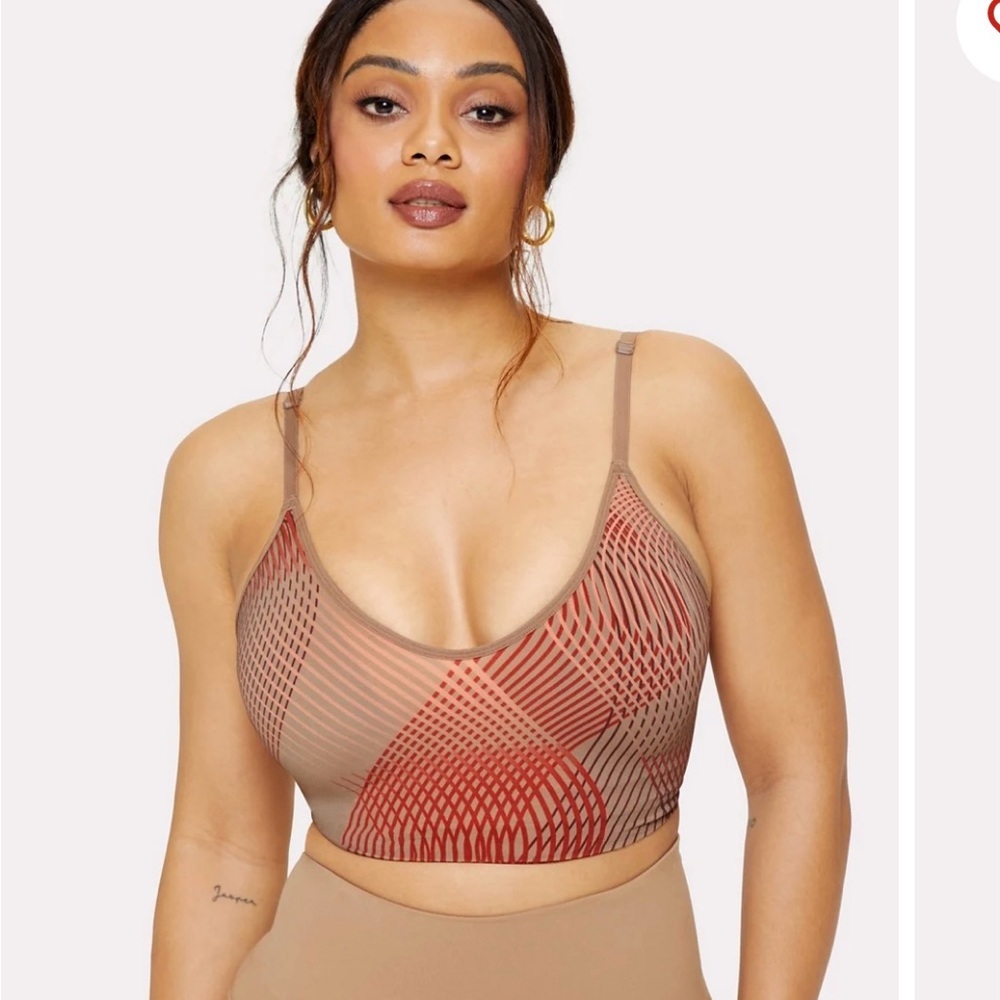 Fabletic/Yitty bralette, shaping Plunge Bra, color Moody Taupe Swirl, size M/l